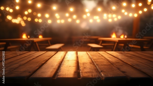 Wallpaper Mural Southern-style barbecue at night, glowing smoker with digital smoke, wooden tables under string lights, moody atmosphere, realistic oil painting with deep shadows and vibrant highlights Torontodigital.ca