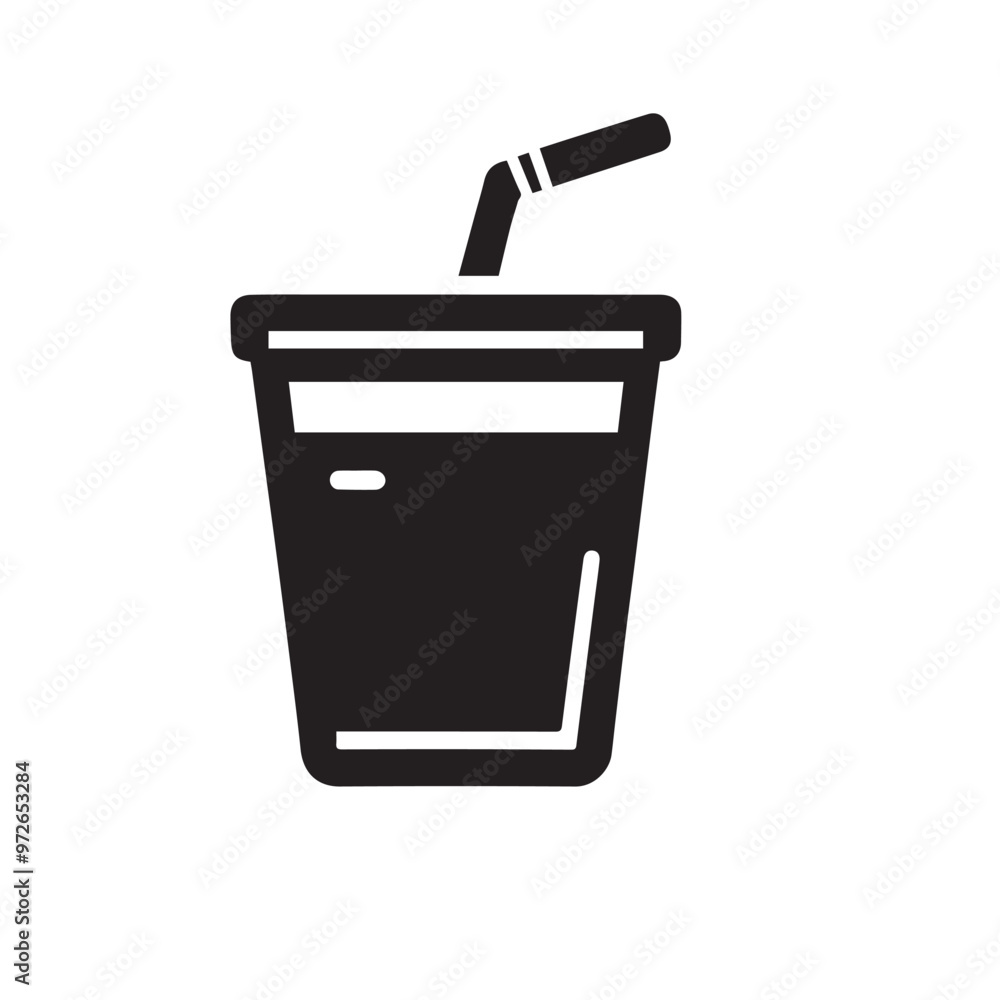 Juice cup silhouette. Fruits juice cup vector design. Smoothie cup logo, icon design black and white. Juice cup silhouette. Fruits juice cup vector design. Smoothie cup logo, icon design black and white.
