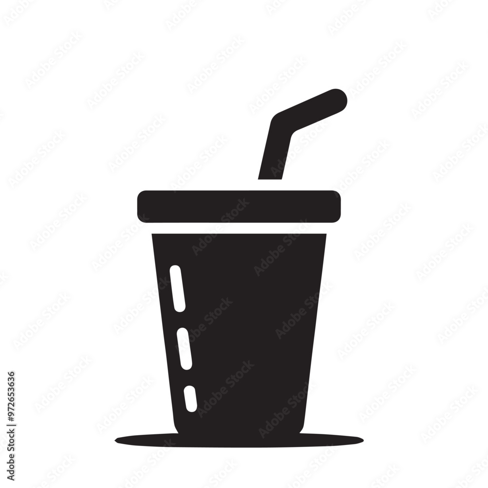 Juice cup silhouette. Fruits juice cup vector design. Smoothie cup logo, icon design black and white. Juice cup silhouette. Fruits juice cup vector design. Smoothie cup logo, icon design black and white.