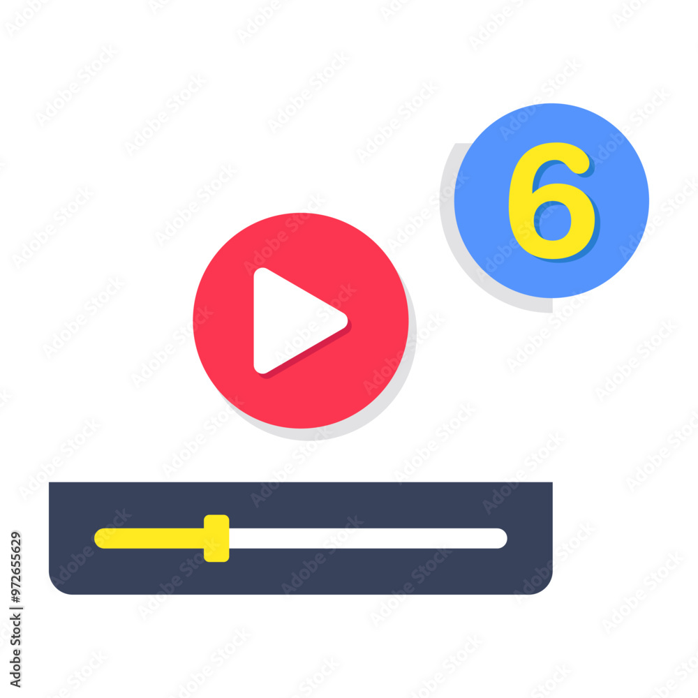 Unique design icon of play video Unique design icon of play video