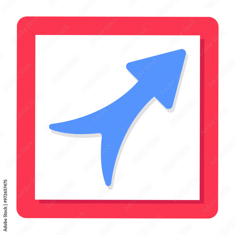 Perfect design icon of upward right corner arrow Perfect design icon of upward right corner arrow