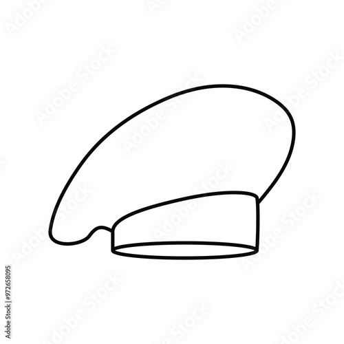 Chef hat black and white flat vector icon design. Chef hat symbol design