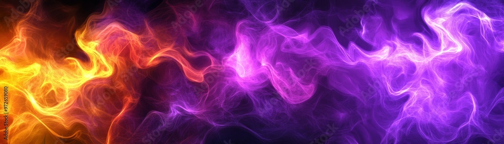 Abstract Purple and Orange Smoke. Abstract Purple and Orange Smoke.