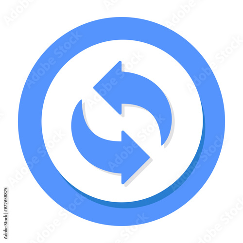 Editable design icon of reversible arrows 