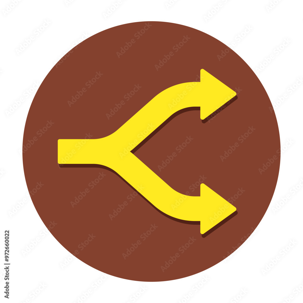 A trendy design icon of directional arrows A trendy design icon of directional arrows