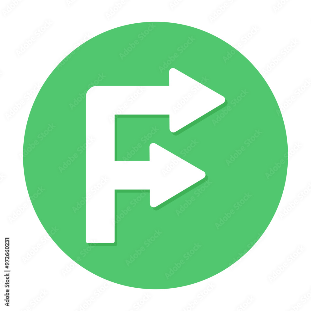 A trendy design icon of directional arrows A trendy design icon of directional arrows