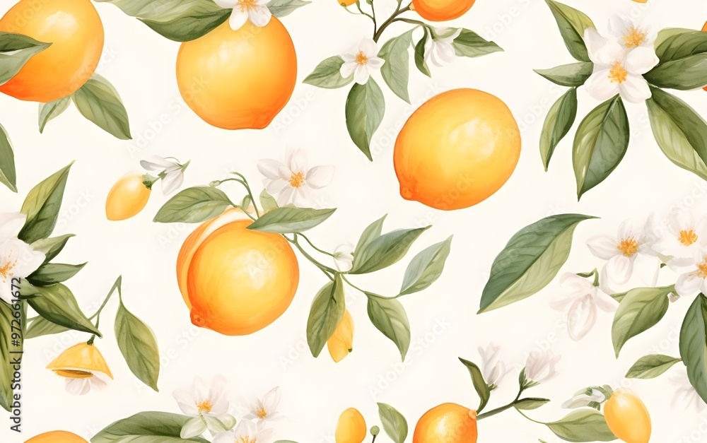 seamless pattern with oranges seamless pattern with oranges