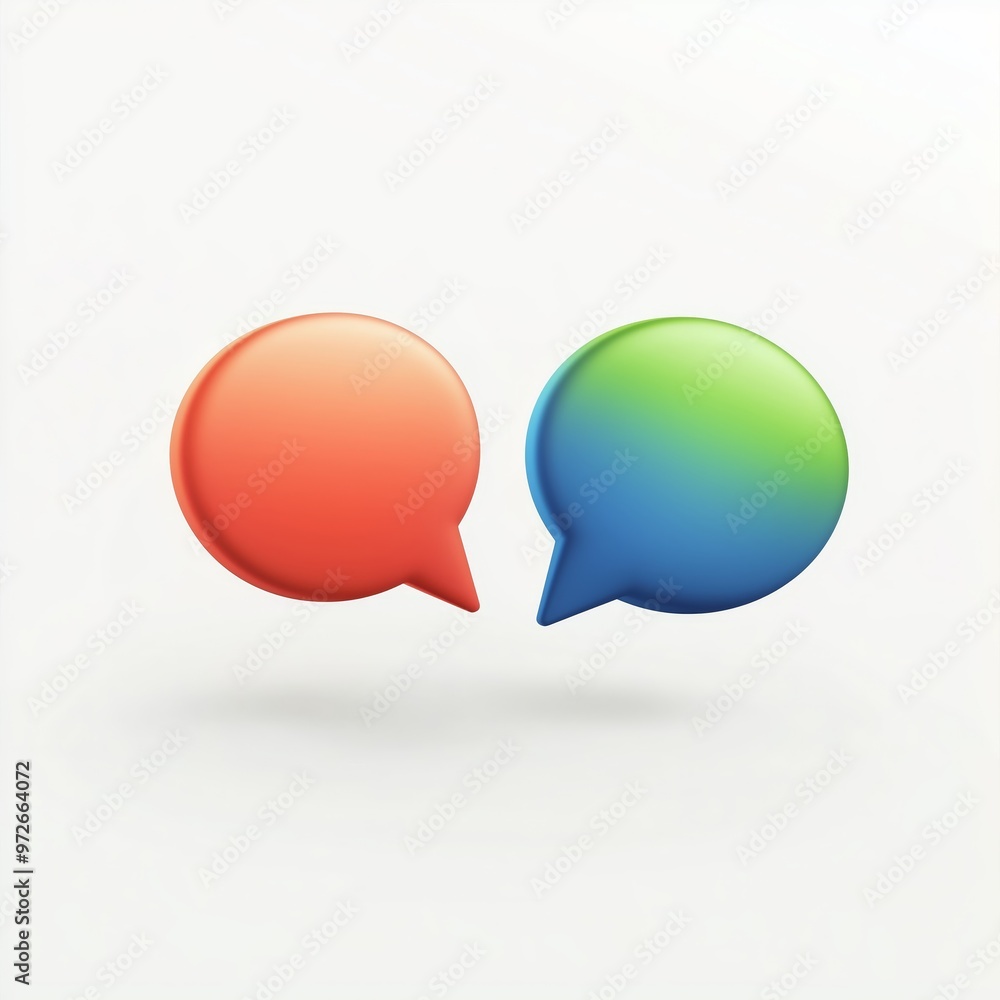 A minimalist icon of chat bubbles on white background. A minimalist icon of chat bubbles on white background.