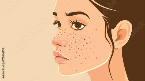 Acne Facial Skin Problem Anti-Acne Skin Care Concept