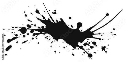 Fototapeta Naklejka Na Ścianę i Meble -  PNG Vector illustion paint splash white ink white background.