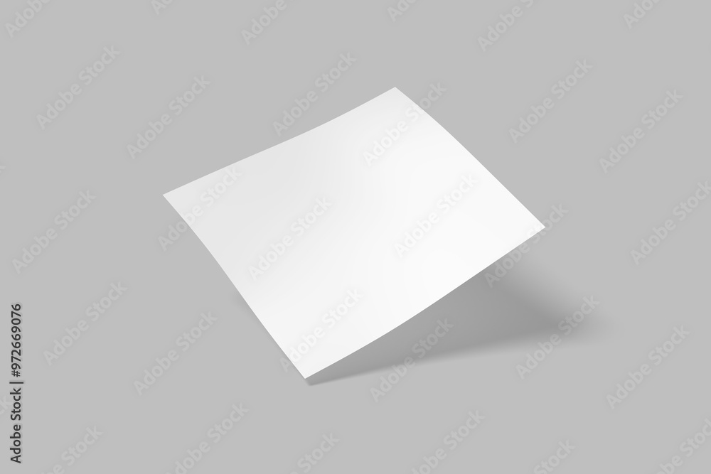 Square flyer 3D rendering mockup Square flyer 3D rendering mockup