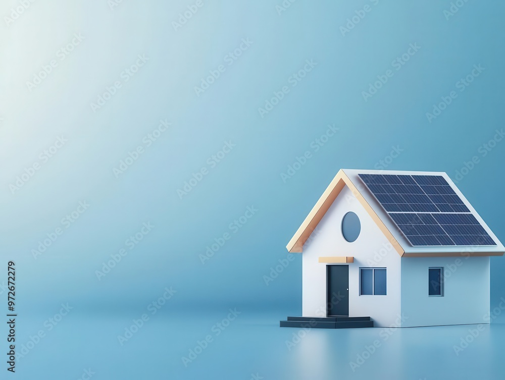 Smart home control interface, solar energy monitoring and optimization, 3D illustration Smart home control interface, solar energy monitoring and optimization, 3D illustration