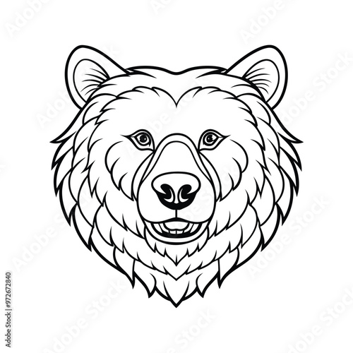 Wolf or fox head icon line out vector illustration design.