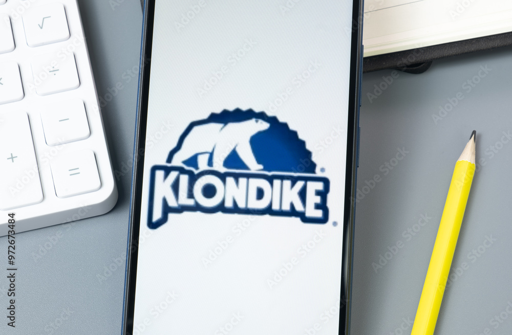 New York, USA - 30 August 2024: Klondike bar Logo on Phone Screen ...