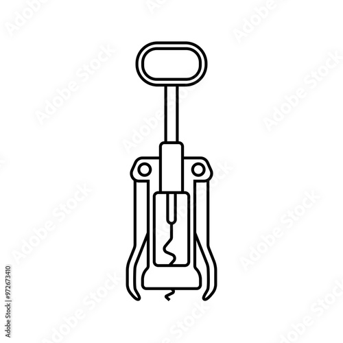 Corkscrew line icon editable stroke vector object