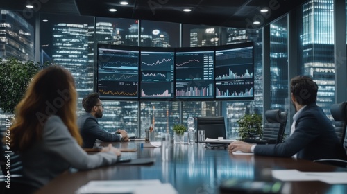 Investors in a modern boardroom