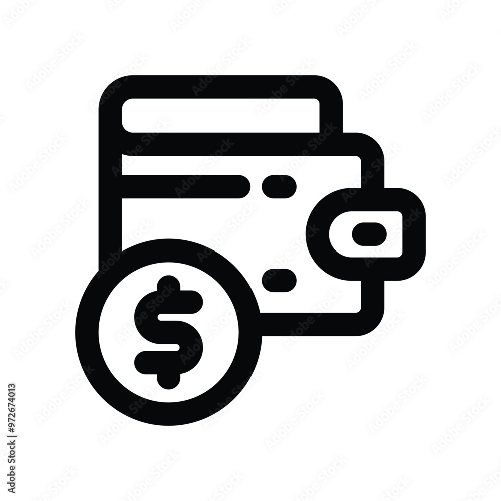 wallet icon. vector line icon for your website, mobile, presentation, and logo design. wallet icon. vector line icon for your website, mobile, presentation, and logo design.