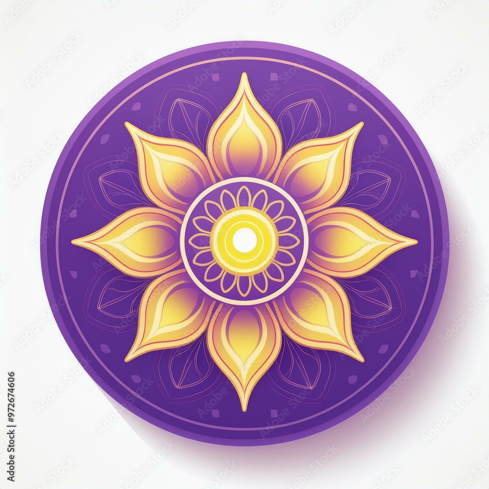 Mandala art design also called rangoli, decorative elements on white background Mandala art design also called rangoli, decorative elements on white background