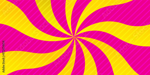 spiral Pop art comic background. Cartoon Vector Illustration