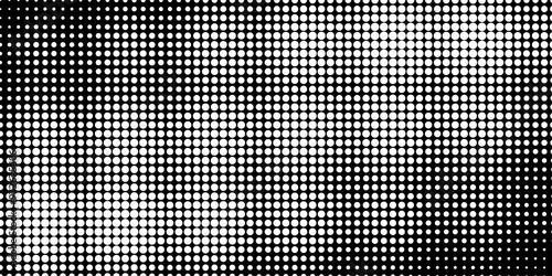 Dot white black pattern gradient texture background. Abstract pop art halftone and retro style.