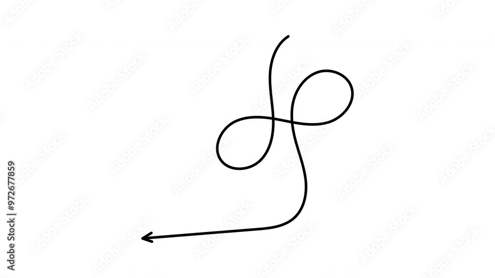 Creative hand drawn arrow. black arrow on transparent background. 4k Video Creative hand drawn arrow. black arrow on transparent background. 4k Video