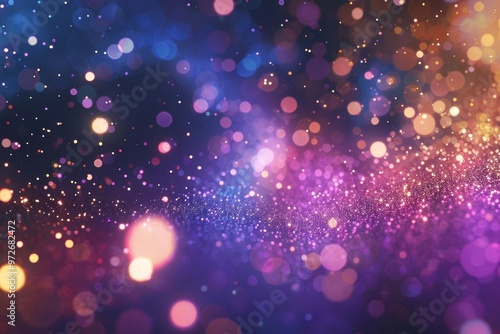 A stunning abstract background with colorful bokeh lights shimmering against a dark backdrop. Vibrant hues create a magical atmosphere, ideal for events and creative projects.