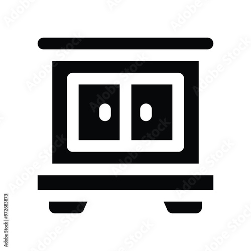 cabinet icon. vector glyph icon for your website, mobile, presentation, and logo design.