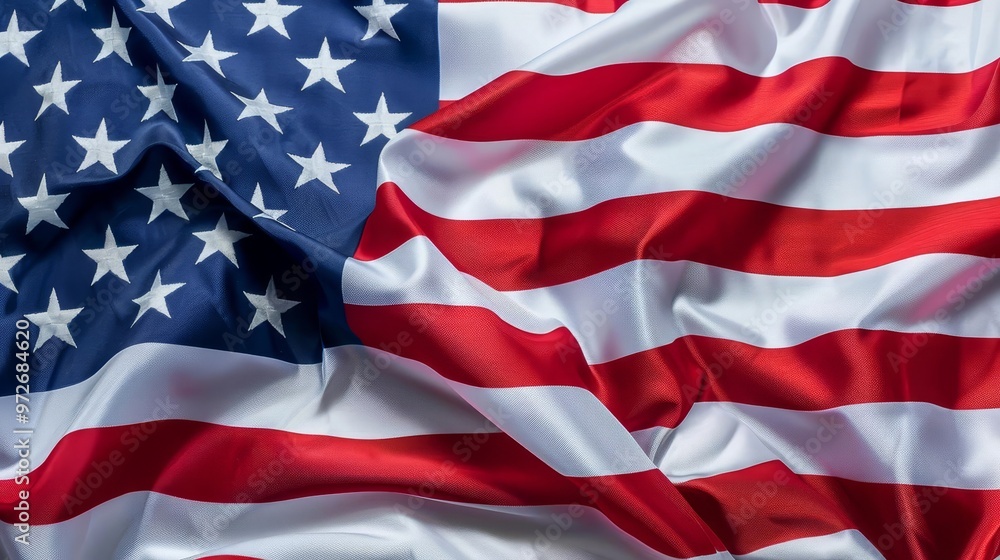 Fototapeta premium Close-up of Waving American Flag