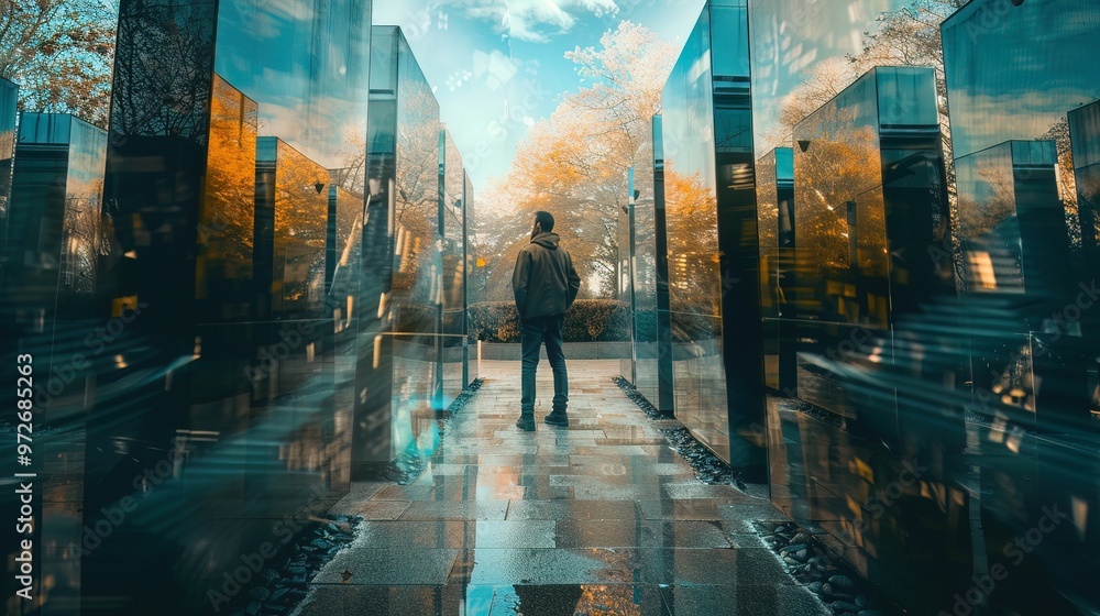 In a city of mirrors, every reflection tells a different story, infinite narratives for National Tell a Story Day In a city of mirrors, every reflection tells a different story, infinite narratives for National Tell a Story Day
