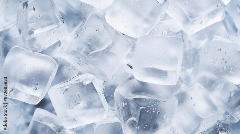 Ice cubes with water drops background Ice cubes with water drops background