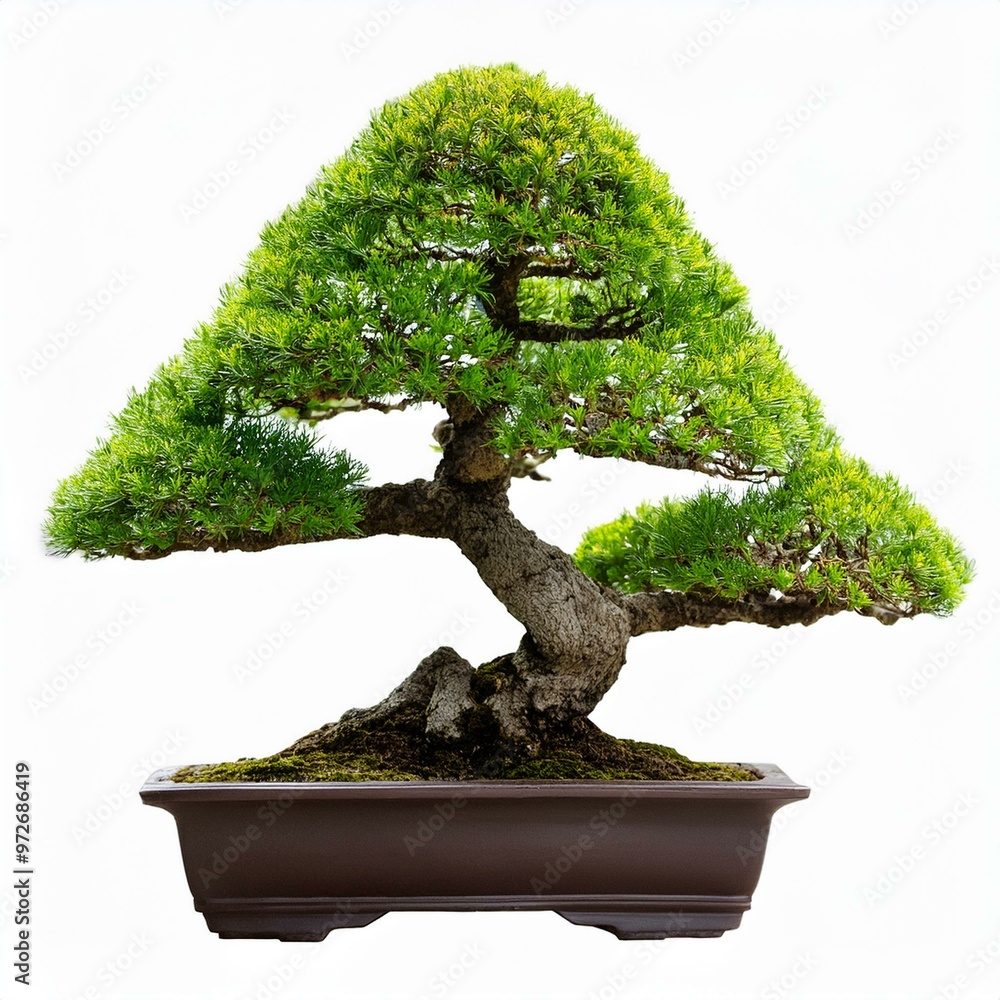 Bonsai Tree a Symbol of Harmony and Patience, isolated white background Bonsai Tree a Symbol of Harmony and Patience, isolated white background