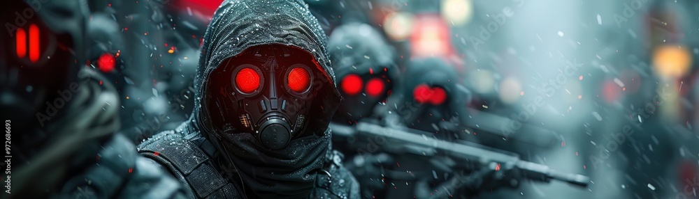 Ninja cyborgs, masters of stealth and hacking, join forces with cybernetic snipers for covert operations Ninja cyborgs, masters of stealth and hacking, join forces with cybernetic snipers for covert operations