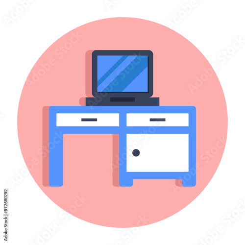 Perfect design icon of laptop table