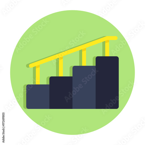 Creative design icon of stairs