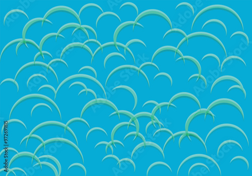 Bubble water shape three dimensional in blue color.