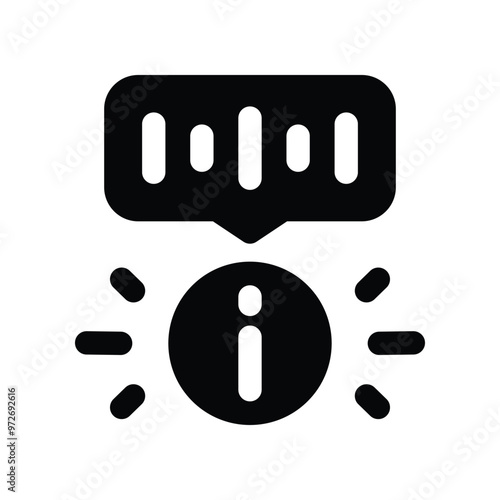 voice recognition icon. vector glyph icon for your website, mobile, presentation, and logo design.