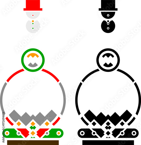 snowman snowglobe