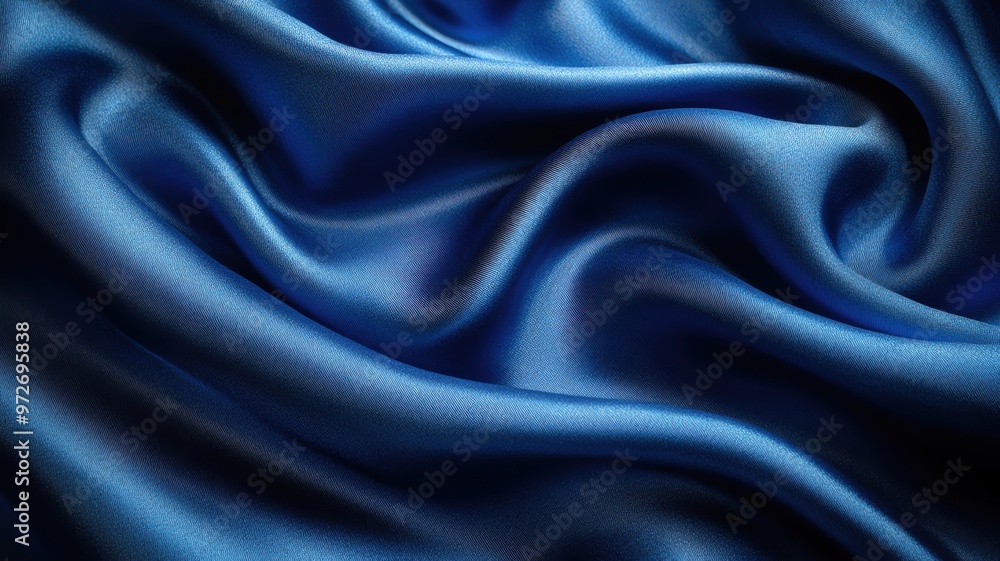 Obraz premium Soft velvet texture background in deep royal blue, smooth and luxurious surface, rich fabric effect velvet texture, luxury