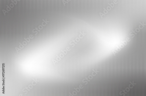 Ribbed glass vector glossy frame. Gradient overlay effect for transparent plastic texture. Abstract corrugated striped matte plexiglass background.