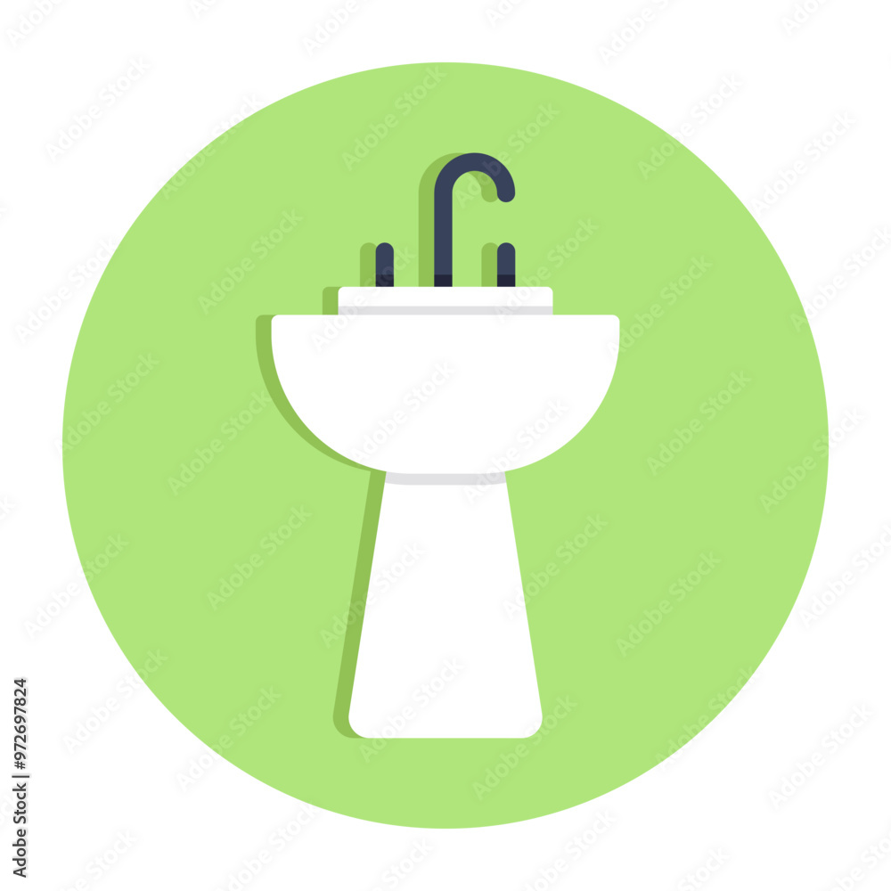 Modern design icon of washbasin Modern design icon of washbasin