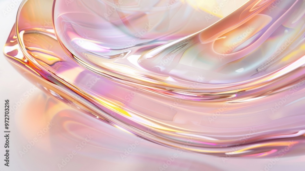 A_closeup_of_the_edge_and_shape_of_an_iridescent_glass_pattern A_closeup_of_the_edge_and_shape_of_an_iridescent_glass_pattern