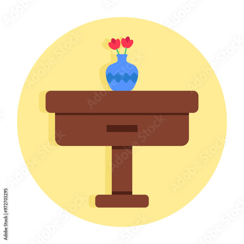 An icon design of nightstand