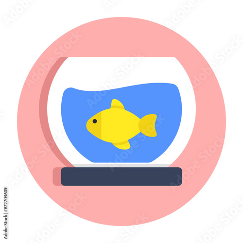 A beautiful design icon of aquarium