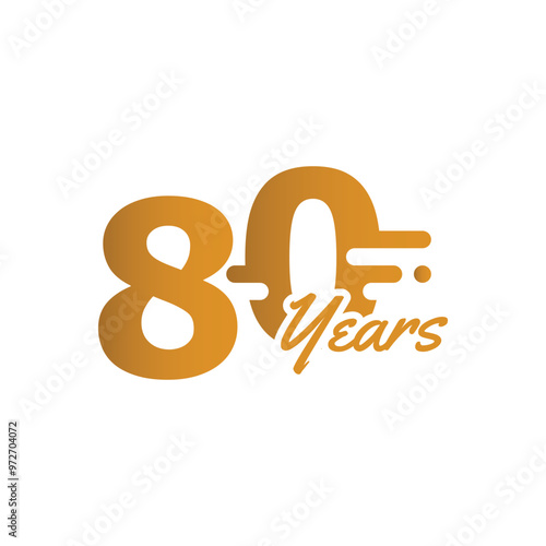 Anniversary Number Fun Design Collection Gold