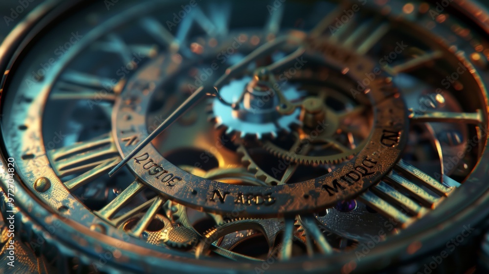 Accountability - Wording on Pocket Watch. 3D Render Accountability - Wording on Pocket Watch. 3D Render