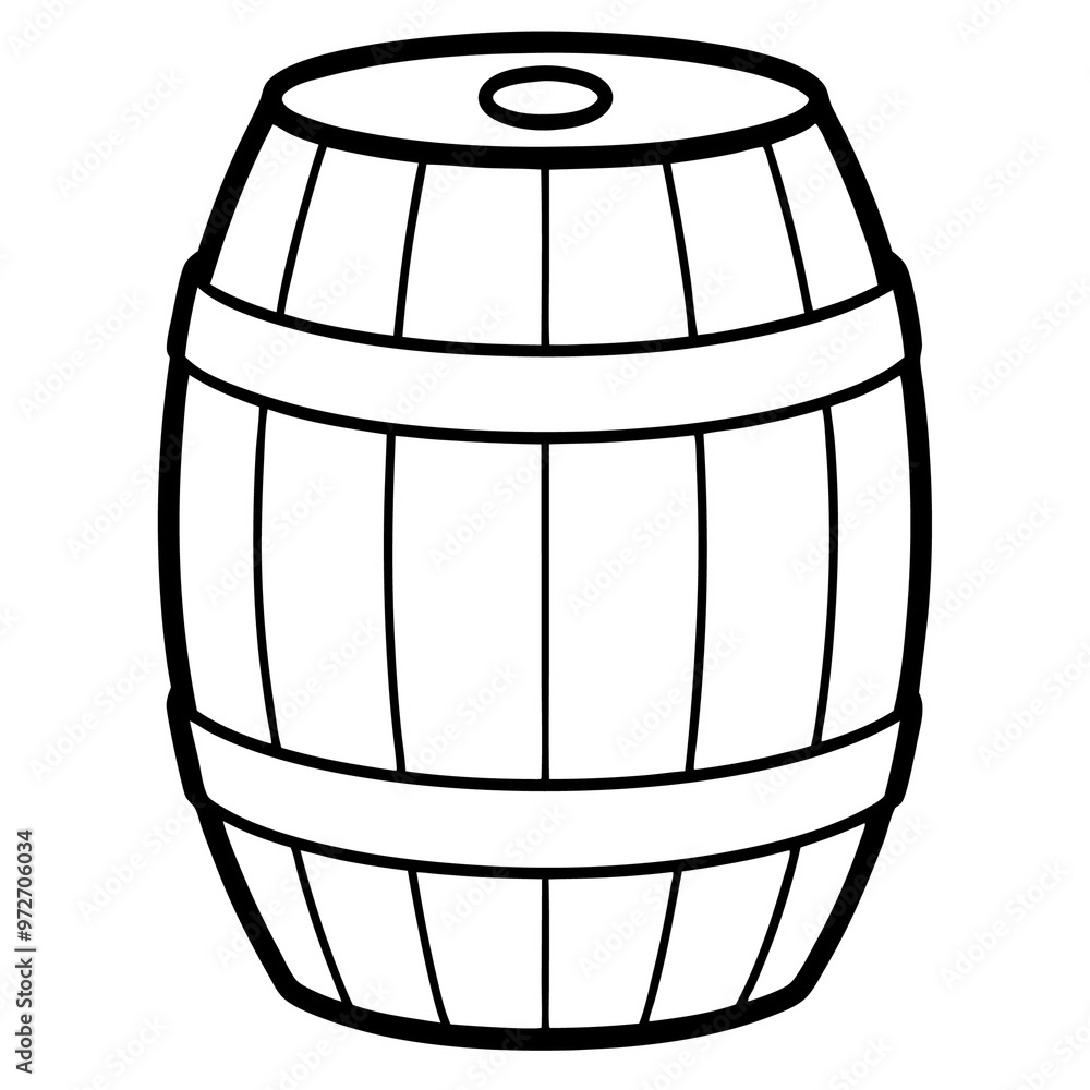 barrel outline coloring book page line art drawing barrel outline coloring book page line art drawing