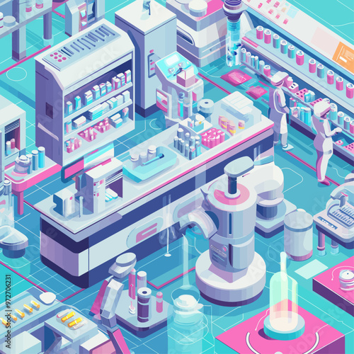 Automated Pharmacy: Isometric Hospital Technology