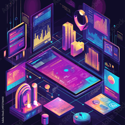 Isometric Automated Investment, Finance App
