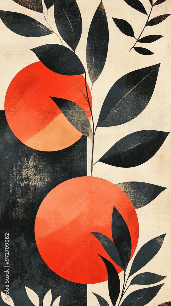 Abstract Minimalist Botanical Art. Abstract Minimalist Botanical Art.
