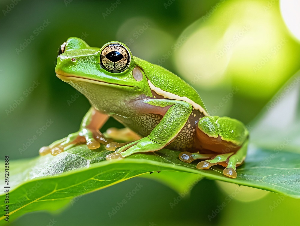 Macro Shot of tree frog with Natural Blur Background Macro Shot of tree frog with Natural Blur Background